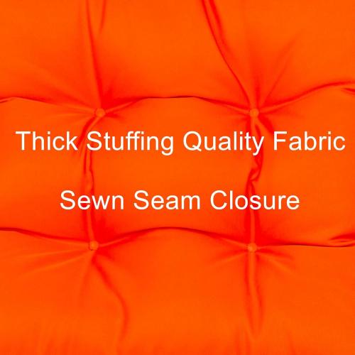 QILLOWAY Outdoor Rocking Chair Cushions Set of 2, 100% Polyester Waterproof Patio Rocking Chair Cushion, High Back Weatherproof Chair Pad for Adirondack & Outdoor Furniture, All Orange