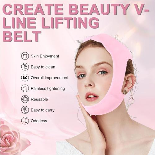 Anti Snoring Chin Strap for CPAP Users,V-Line Mask/Chin Strap for Sleeping,Chin Strap for Women,Reusable Face Strap,Chin Up Patch,V-Shaped Belt,Shaped Face Mask for Sagging (Pink)