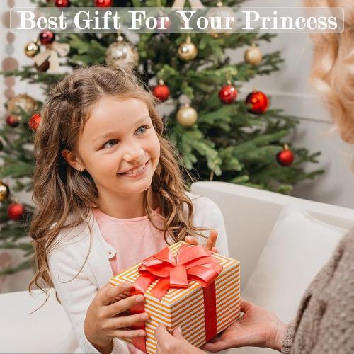 Elsa Dress Princess Costume for Girls Halloween Cosplay Princess Dress Up Luxury Birthday Outfit for Toddler Kids