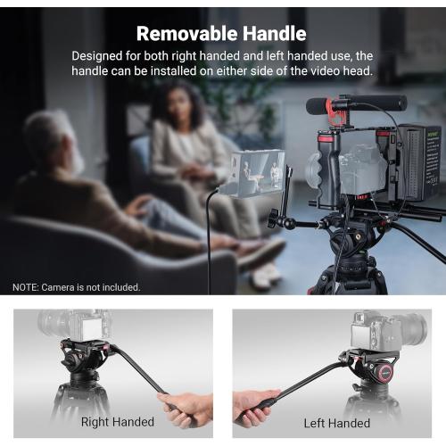 NEEWER 74 Video Tripod with Fluid Head, QR Plate , Aluminum Heavy Duty Camera Tripod Professional for DSLR Cameras Camcorders, Max Load 17.6lb/8kg, TP74