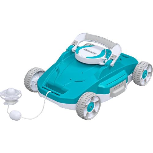 Bestway AquaTronix G200 Automatic Robotic Pool Cleaner, Cordless Pool Vacuum Robot, Ideal for Flat-Bottom Inground and Above Ground Swimming Pools, 90-Min Runtime, Cleans Pool Floor