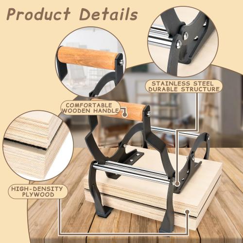 TOPOWN Linocut Press Machine, Printing Hand Lever Press Machine, Linocut Manual Printmaking Machine, A4 Size Lever Printmaking Press Machine with Felt Pad for Blocks up to About 25mm Thick