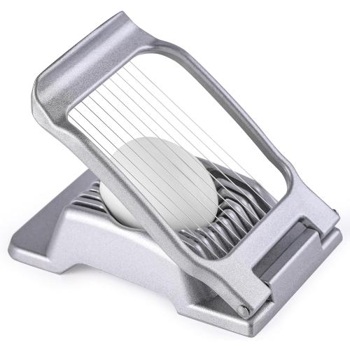 Multipurpose Heavy Duty Aluminium Egg Slicer, Stainless Steel Wire, Sliver