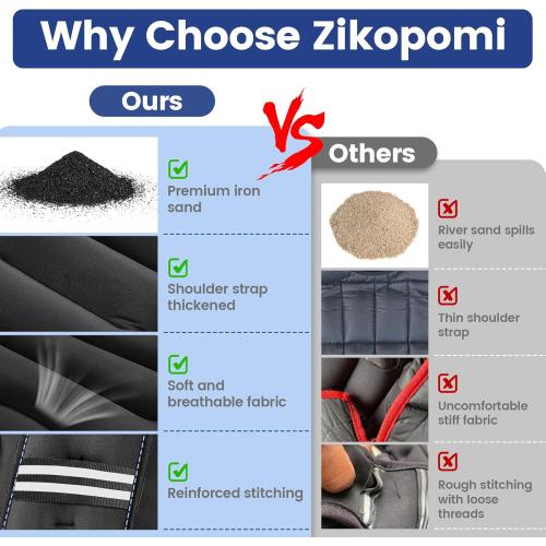 Zikopomi Weighted Vest Woman Man, 6lb/8lb/12lb/16lb/20lb/25lb/30lb Weight Vest with Reflective Stripes for Workout, Strength Training, Running, Fitness, Muscle Building, Weight Loss, Rucking Vest