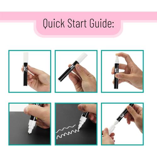 Mr. Pen- White Chalk Markers for Blackboard, 4 Pack, Reversible Tip, White Liquid Chalk Marker, Non-Toxic Liquid Chalkboard for Windows and Glass, Erasable Markers