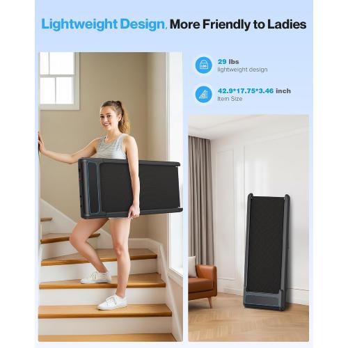 WELLFIT 10% Incline Walking Pad, 3HP 4MPH/7.6MPH 265/350 lb  Capacity Treadmills for Home, Wide Running Area Treadmill with Mute Remote, APP and Console Control for Small Space, No Assemble