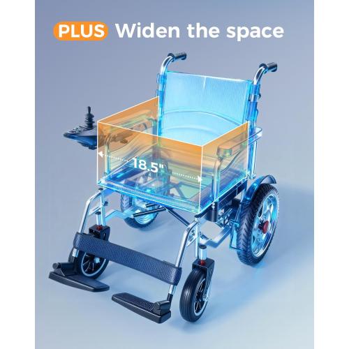 Electric Wheelchairs for Adults, 25  Miles Long Travel Range, Foldable Motorized Wheelchair, Portable All-TerrainMotorized Wheelchair for The Elderly