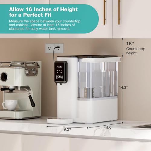 SimPure Y9T UV Countertop Reverse Osmosis Water Filter, Near Zero TDS 300 GPD 6 Stage Purification, RO Water Filtration System, Super Fast Filtering Portable Water Purifier