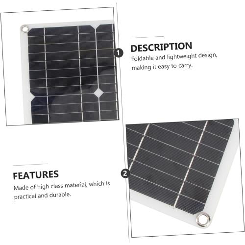 1set Solar Charging Panel Controller Flexible Monocrystalline Outdoor Charger for Camping Hiking and Travel Energy-Saving for All Devices