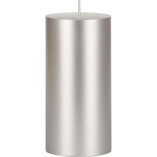 Mega Candles 1 pc Unscented Solid Silver Pillar Candles, Hand Poured Premium Wax Candle 3 Inch x 6 Inch, Home Décor, Spas, Weddings, Occasions, Party, Centerpieces, Holidays, Vigils, Prayers