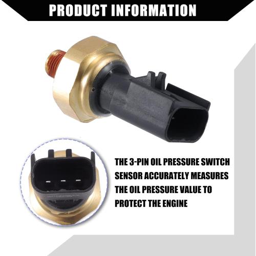 5149062AA / Front/Engine Oil Pressure Sensor for Chrysler Town & Country 2011-2016 / Oil Pressure Sensor Sender Switch/Plastic / 1 Pcs/Black