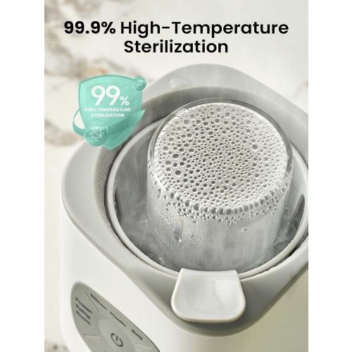 Grownsy Bottle Warmer, Baby Bottle Warmer Fast for Breastmilk & Formula, Accurate Temperature Control, Milk Warmer for All Bottles with Thaw, Sterilizing, Keep Warm, Heat Food