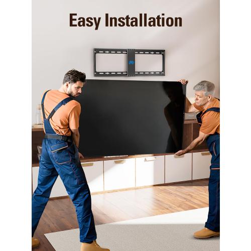 Mounting Dream TV Mount Fixed for Most 42-84 Inch Flat Screen TVs, TV Wall Mount Bracket up to VESA 600 x 400mm and 132 lbs - Fits 16/18/24 Studs - Low Profile and Space Saving MD2163-K