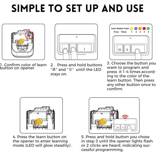 2 for Chamberlain LiftMaster Craftsman Garage Door Opener Remote 893LM 893Max 971LM Universal