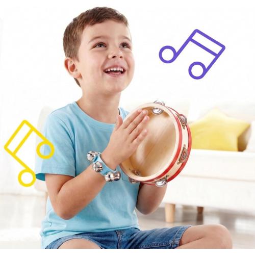 POPLAY 6 PCS Percussion Instruments, Wrist Bells Jingle Bells Musical Rhythm Toys