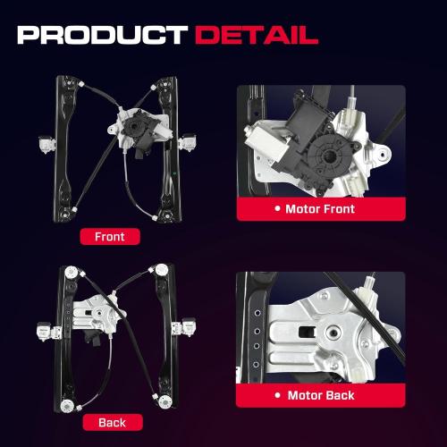 Front Driver Side Power Window Regulator (7 Pins) Fit for 2011-2015 Chevrolet Chevy Cruze, 2016 Chevy Cruze Limited, with Auto Up and Down, with Motor, 748-974, Front Left, 94532757