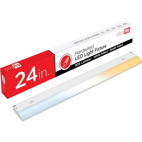 UltraPro 24 inch Hardwired Under Cabinet Lights, 3 Color Settings - 2700K/4000K/5000K - Warm White, Cool White, and Daylight, Under Cabinet Lighting, Dimmable Under Counter Lights for Kitchen, 45368