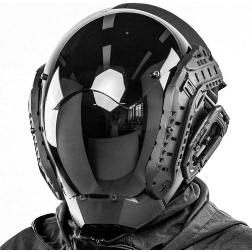 Punk Mask Helmet Futuristic Mask Techwear Mask Cool Mask Gothic Mask Halloween Cosplay Costume Mask Suitable for Any Adult (DG-JC)