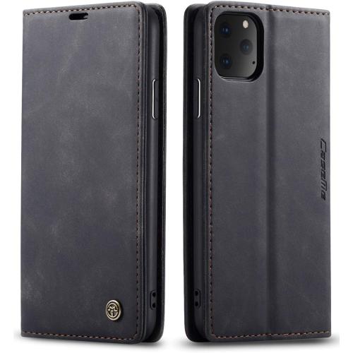 SINIANL iPhone 11 Wallet Case iPhone 11 Leather Case, Book Folding Flip Case with Kickstand Credit Card Slot Magnetic Closure Protective Cover for Apple iPhone 11 2019 6.1 inch - Black