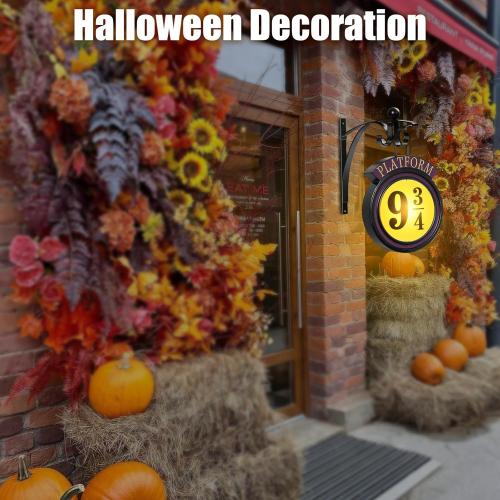 Platform 9 3/4 Sign Light,Movies Metal Wall Hanging Platform Sign Decorative Novelty Light, Room Party Decoration Vintage Hanging Night Light