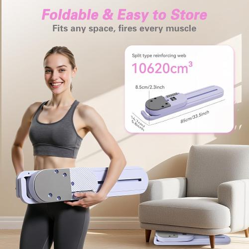 Pilates Board, Upgrad Pilates Reformer Machine, 6-in-1 Multifunction Abdominal Fitness Board for Home Workout Equipment, Portable Reformer Machine for Full Body Workout