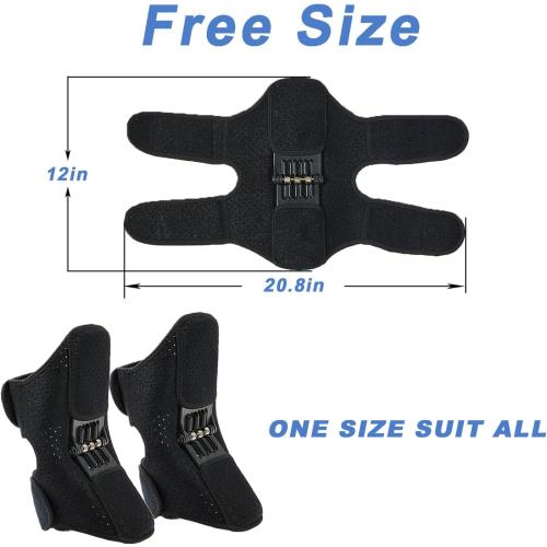 TANGABA Joint Support Knee Braces 2 Pack(Upgraded), Non-Slip Support Brace for Men Women, Knee Pain Relief Brace Powerful Rebound Spring Force Protection Booster for Climbing, Squat, Volleyball-Black