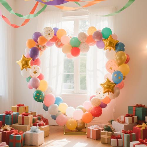 6.6FT Heart Arch Stand for Proposal Heart Shaped Backdrop Stand Wedding Arch Stand for Ceremony Valentine's Day Birthday Party Baby Shower Decorations (Golden)