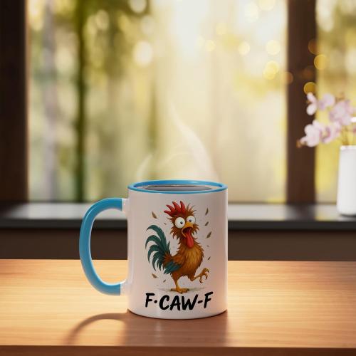 secret santa Ceramic Mug, Blue/White