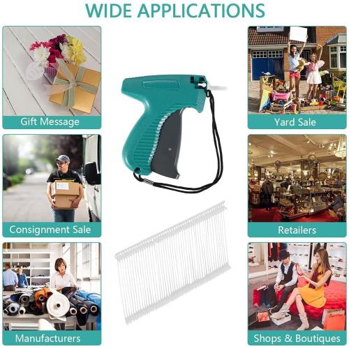BS ONE Price Tagging Gun for Clothing, Standard Retail Price Tag Attacher Gun Kit for Clothes Labeler with 6 Needles & 2000pcs 2 Barbs Fasteners & Organizer Bag for Store Warehouse Yard Sale