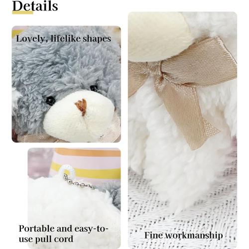 12 pcs Mini Stuffed Teddy Bears 4.7 Inch Small Plush Teddy Bears Bulk for DIY Keychain Birthday Christmas Party Favor (White   Brown   Grey)