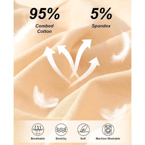 Size S....Sunm Boutique Combed Cotton Womens Underwear Boxer Briefs, Anti Chafing Boy Shorts Panties for Women