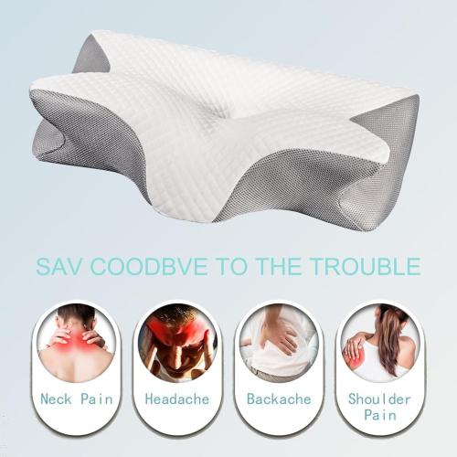 Color White Dreamers Relief Pillow, Neckhaven Pillow, Cervical Neck Pillow for Pain Relief & Sleeping, Ergonomic Contour for Side Sleepers, Necks and Shoulder Support