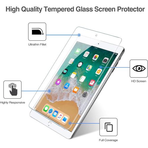 ProCase 2 Pack Screen Protector for iPad 6th/5th/ Air 2/Air 1/ iPad Pro 9.7