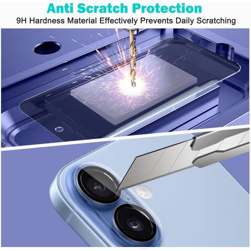 PEHAEL 3 3 Pack for iPhone 17 Privacy Screen Protector with Camera Lens Protector Full Coverage Anti-Spy Tempered Glass Film 9H Hardness Easy Installation Bubble Free [6.3 inch]