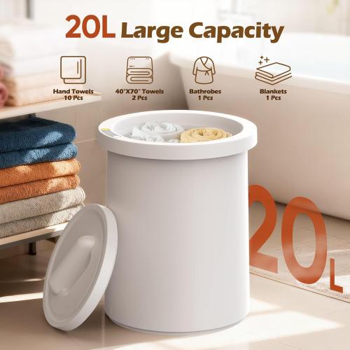 Large Towel Warmer for Bathroom – Fast Heating Blanket Warmer, Fits Two 40 x 70 Oversized Towels, Blankets & Bathrobes, Auto Shut-Off, Hot Towel Warmer Bucket for Home SPA, Ideal