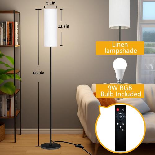 Smart LED Floor Lamp with APP Control & RGB Colors -