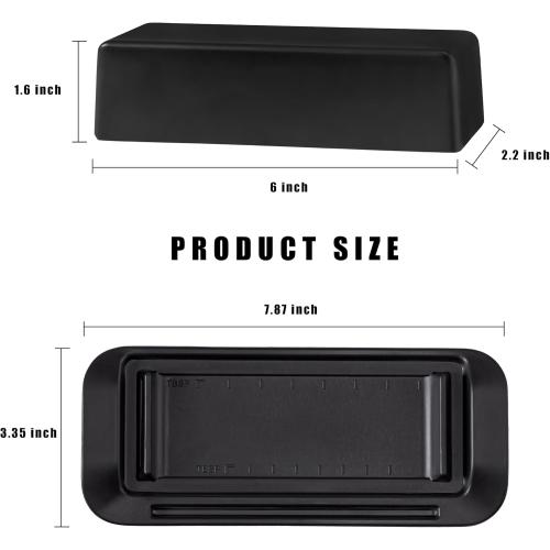 Black Butter Dish, Butter Dish With Lid for Countertop, Unbreakable Butter Keeper With Lid and Knife, Butter Holder for 1 Stick Butter, Butter Container for Home, Camping, Multipurpose