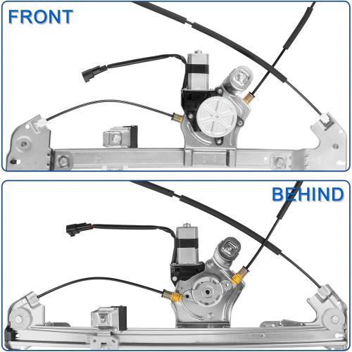 Obaee 741-429 Front Right Passenger Side Power Window Regulator and Motor Assembly Compatible with Ford F-150 2004-2008, Lincoln Mark LT Base 2006-2008, Standard Cab or Crew Cap