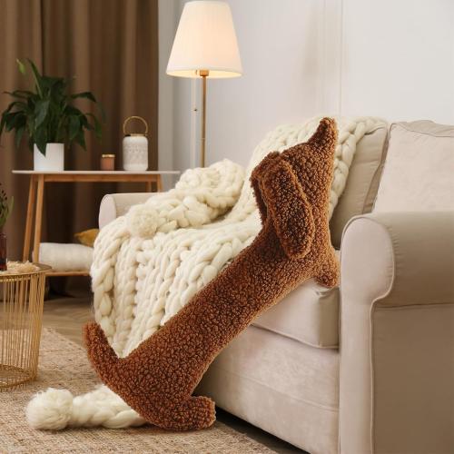 27.5 Inch Dachshund Pillow Long Weiner Dog Body Pillow Dachshund Plush Cushion Toy for Kids Sofa Chair Home Decoration