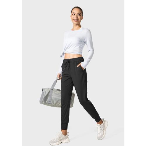 Size L SANTINY Women's Joggers Pants Pockets Drawstring Running Sweatpants for Women Lounge Workout Jogging