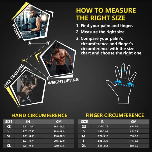 ihuan Breathable Weight Lifting Workout Gym Gloves: Fingerless Exercise Wrist Support | Enhance Palm Protection | Extra Grip for Fitness |Training | Rowing | Pull-ups