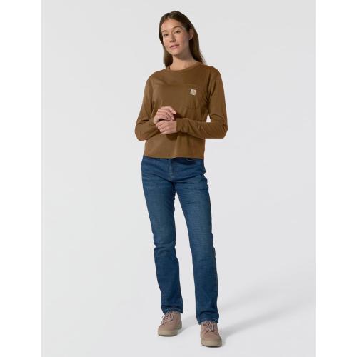 XXL Carhartt Women's Tencel Fiber Series Loose Fit Long-Sleeve Pocket T-Shirt