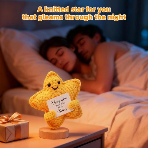 Unique Easter Birthday Gifts for Boyfriend Girlfriend Crochet Star Decor, Birthday Anniversary for Women Men Him Her Mothers for Husband Wife I Love You Romantic to My Love