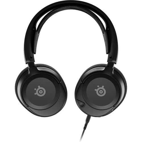 SteelSeries 61606 Arctis Nova 1 Gaming Headphones, Wired, Sealed Type, Compatible with PC, PS5, PS4, Switch, Bi-Directional Microphone, Noise Canceling, Space Audio, Hi-Fi Sound, Adjustable, Black