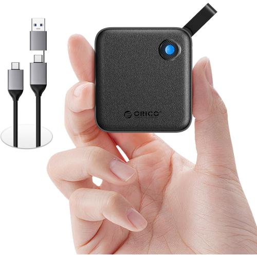 ORICO Portable SSD 256 GB with 2 in 1 USB C Cable, External Solid State Drives, Up to 460MB/s, Status Indicator, Reliable Storage for USB-C Smartphone, Tablet, PC - B5PLUS