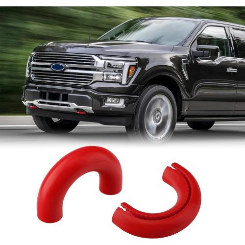 Tow Hooks Covers for Ford F150 2004-2026 Bronco Base/Big Bend/Outer Banks 2021-2026 Compatible with Toyota Tundra Accessories 2017-2021 (Red)