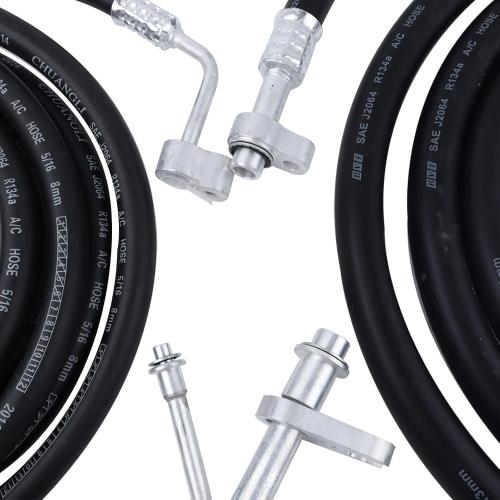 MUCO Rear AC Line Set YTE33439 Replacement Lines Air Conditioning Line for Chevy Tahoe GMC Yukon Cadillac Escalade 2007 2008 2009 2010 2011 2012 2013 2014 Rear Aux AC Hose Kit