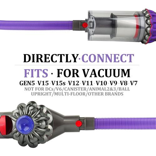 Dryer Vent Lint Vacuum Atttachments for Dyson V15 V15s Gen5 V12 V11 V10 V9 V8 V7 Detect Absolute Cyclone Outsize Slim Vacuum Cleaner Crevice Flexible Dryer Lint Remove Tool Cleaner Kit