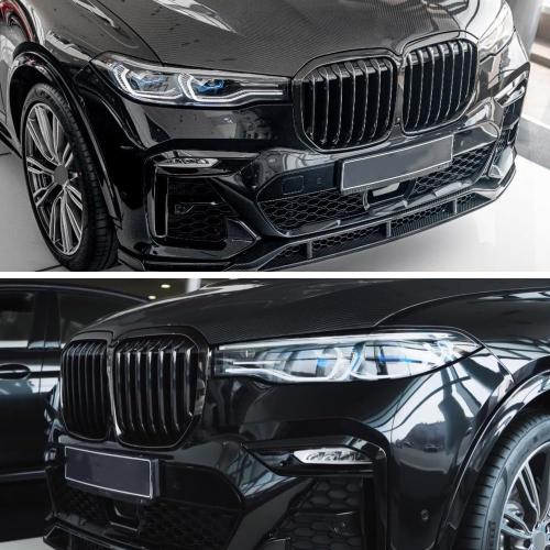 MAXDOM Replacement Front Upper Grill Fit for BMW (2019-2022) X7 G07 – Gloss Black Single Slat ABS Grille