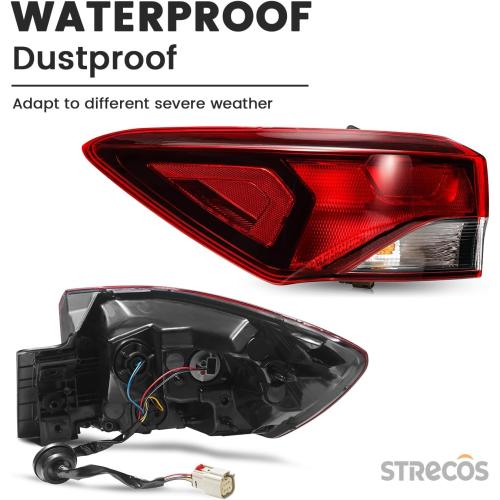 Tail Lights Compatible with 2021 2022 2023 2024 2025 Chevy Trailblazer LT LS L Outer Taillight Rear Turn Signal Brake Lamp Assembly w/Harness and Bulbs Replace 42825751 (Left Driver Side)